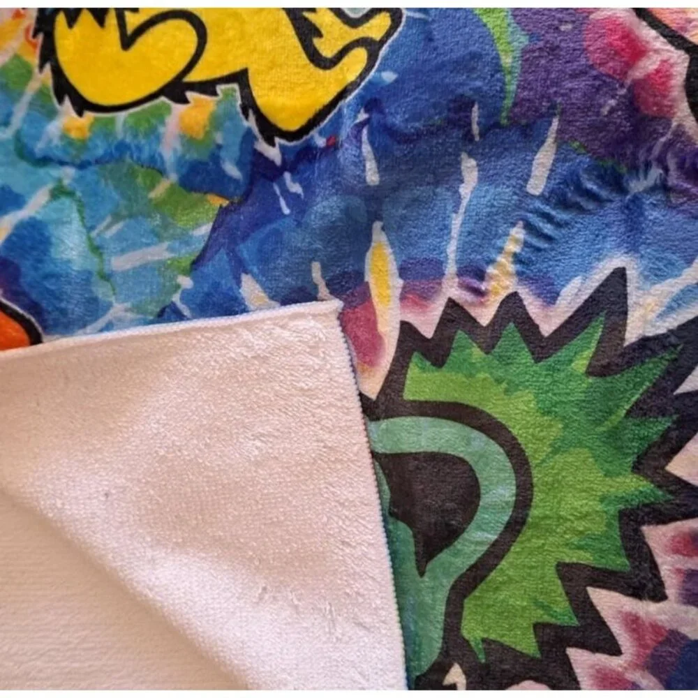 Dancing Bears Grateful Dead Beach Bath Pool Gift Towel Cotton Splash Vibrant New